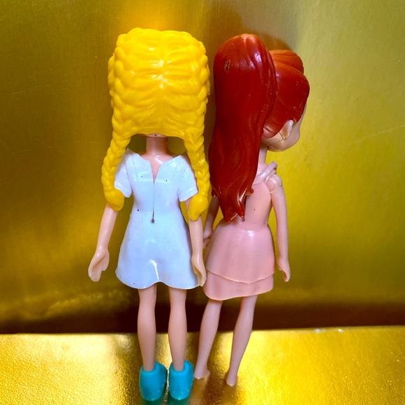 POLLY POCKET DOLLS LILA, RED HEAD & WHITE & TEAL BAKING SPRINKLES DOLL 4” MATTEL - Picture 10 of 11